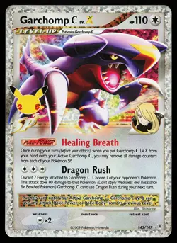Garchomp C LV.X 145/147 Holo Celebrations Classic Collection Pokemon Card - Image 1