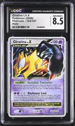 CGC 8.5 NM/MINT+ Giratina LV.X 124/127 Platinum Holo Pokemon Card - Image 1