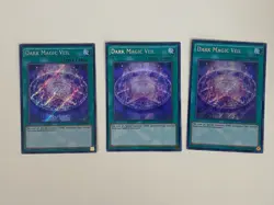 Yugioh - Dark Magic Veil x 3 - 1st Edition Secret Rare NM - Free Holo Card - Image 1