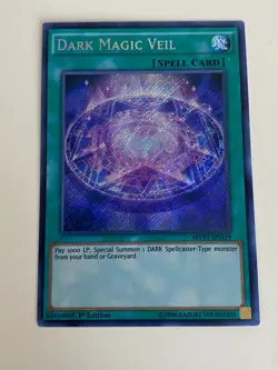Yugioh - Dark Magic Veil x 3 - 1st Edition Secret Rare NM - Free Holo Card - Image 3