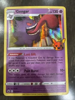 Gengar 57/198 Holo Rare Trick Or Trade Pokemon Card 2021 - Image 1