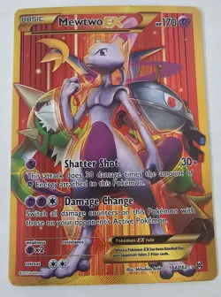 Pokemon Mewtwo EX 164/162 Breakthrough Secret Rare Card NM Pokemon Illustration - Image 1