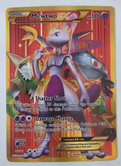 Pokemon Mewtwo EX 164/162 Breakthrough Secret Rare Card NM Pokemon Illustration - Image 3