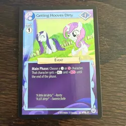 My Little Pony CCG Getting Hooves Dirty Event Card Alpha 96F Rare - Image 1