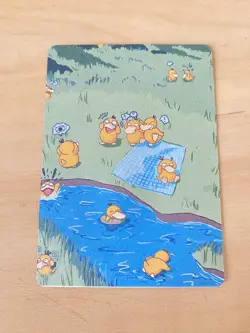 Anime ART STYLE Psyduck Fan Full Art Pokemon Custom Card/perfect bookmark - Image 2