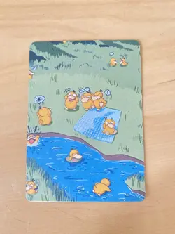 Anime ART STYLE Psyduck Fan Full Art Pokemon Custom Card/perfect bookmark - Image 3