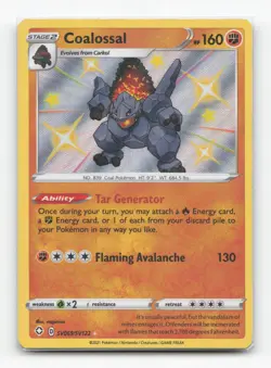 Pokemon TCG - Coalossal SV069/SV122 NM Shiny Rare Shining Fates Shiny Vault - Image 1