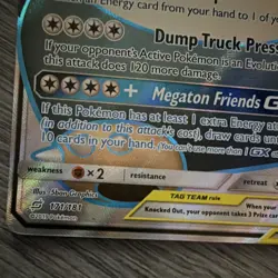 Pokemon Eevee & Snorlax GX 171/181 Sm-Team Up Ultra Rare 270 HP Full Art Holo - Image 3