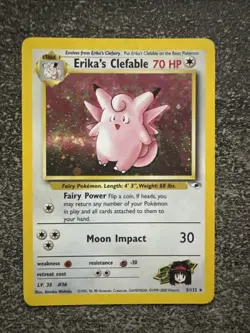 ERIKA’S CLEFABLE HOLO - POKEMON 3/132 GYM HEROES ENGLISH - Image 1