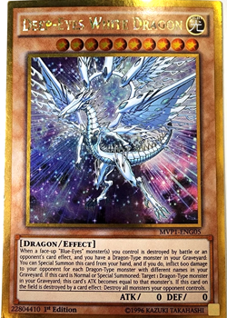 Deep-Eyes White Dragon - MVP1-ENG05 - Gold Rare 1st Edition - Yugioh TCG Card - Image 1