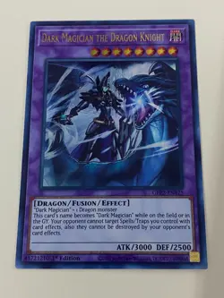 Yugioh Dark Magician the Dragon Knight x 3 1st Edition Ultra Rare NM - Free Holo - Image 2