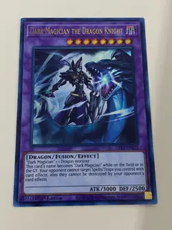 Yugioh Dark Magician the Dragon Knight x 3 1st Edition Ultra Rare NM - Free Holo - Image 3