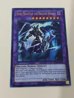 Yugioh Dark Magician the Dragon Knight x 3 1st Edition Ultra Rare NM - Free Holo - Image 4