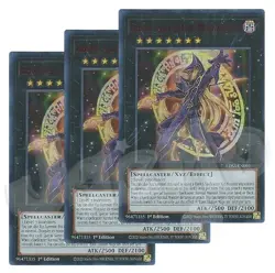 Yugioh - Ebon Illusion Magician x 3 - 1st Edition Ultra Rare Red NM - Free Holo - Image 1