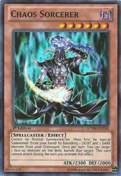 Yugioh! MP Chaos Sorcerer - LCYW-EN248 - Super Rare - 1st Edition Moderately Pla - Image 1