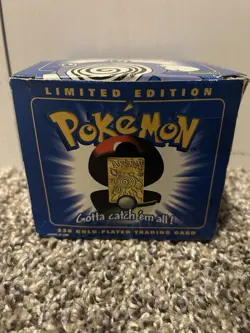 Pokemon Burger King 23k Gold Plated Trading Card Poliwhirl with Blue Box - Image 1