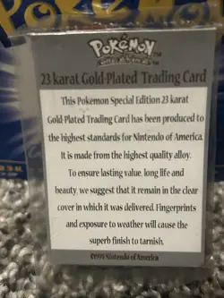 Pokemon Burger King 23k Gold Plated Trading Card Poliwhirl with Blue Box - Image 5