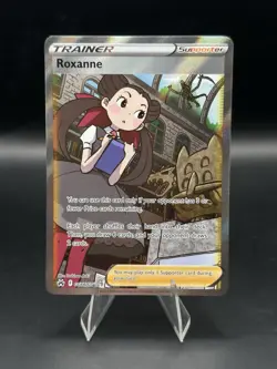 Roxanne GG66/GG70 Ultra Rare Crown Zenith Galarian Gallery Pokemon Card - Image 1