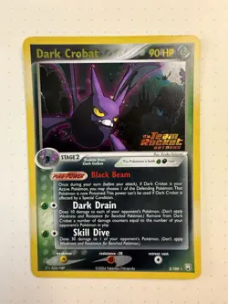 Pokemon Dark Crobat Team Rocket Returns Holo Holo Card 3/109 2004 - Image 1