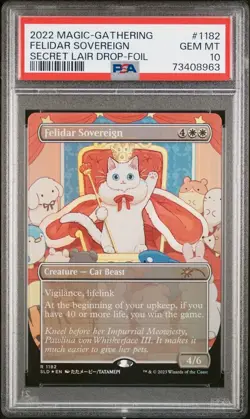 PSA10 MTG Secret Lair Drop Foil 2022 Magic The Gathering 2 Cats Cards - Image 1