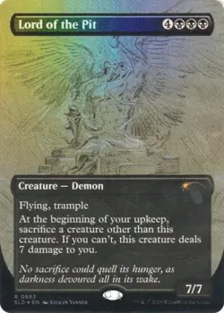 Lord of the Pit (Sketch Showcase) (Rainbow Foil) -Foil Light Play MTG - Image 1