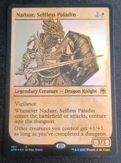 MTG D&D Forgotten Realms - Nadaar, Selfless Paladin - Foil Showcase Rare - Image 1