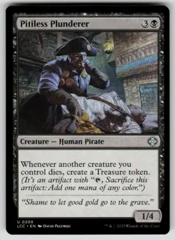 Pitiless Plunderer Uncommon Commander: The Lost Caverns of Ixalan 208 MTG NM - Image 1