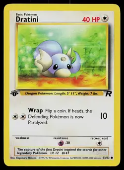 Pokemon Card - Dratini Team Rocket 53/82 1st Edition - Image 1
