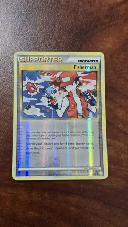 Fisherman 92/123 Reverse Holo Pokemon Heart Gold Soul Silver - Image 1