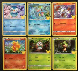 6X McDonalds HOLO Celebrations 2021 Bundle Pokemon Cards Totodile Piplup Torchic - Image 1