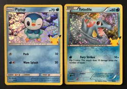 6X McDonalds HOLO Celebrations 2021 Bundle Pokemon Cards Totodile Piplup Torchic - Image 2