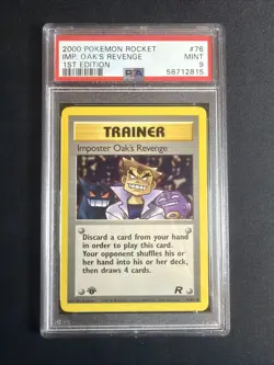2000 Pokemon Imposter Oak's Revenge 1st Edition 76/82 PSA 9 (Team Rocket) - Image 1