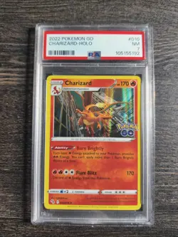 POKEMON CHARIZARD HOLO #010 POKEMON GO PSA NM 7 - Image 1