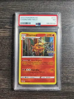 POKEMON CHARIZARD HOLO #010 POKEMON GO PSA NM 7 - Image 3