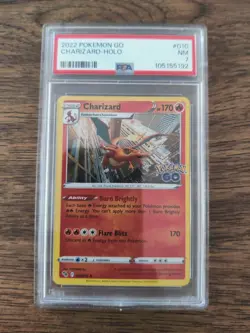POKEMON CHARIZARD HOLO #010 POKEMON GO PSA NM 7 - Image 5