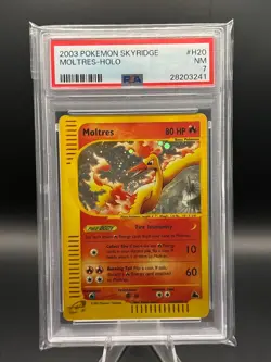 2003 POKEMON SKYRIDGE #H20 MOLTRES-HOLO PSA 7 Near Mint RARE Low Pop - Image 1