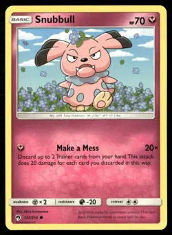 2018 Sun & Moon - Lost Thunder Snubbull Basic/Common #137 - Image 1