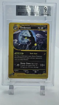 Pokemon Umbreon Skyridge NON Holo Rare #32 Beckett 9 - Image 1