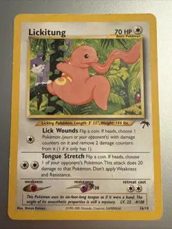 Lickitung 12/18 Southern Islands Pokemon TCG, Rare, LP-MP - Image 1