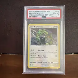 2024 Pokemon SWSH BSP CRZ Premium Collection Sea & Sky Rayquaza Holo PSA 10 - Image 1
