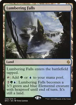 Lumbering Falls Battle for Zendikar MTG MAGIC LAND RARE - Image 1