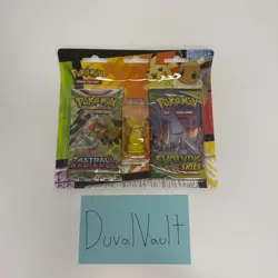 Pokemon TCG Back to School Pikachu Eraser 2 Booster Blister Evolving Skies - Image 1