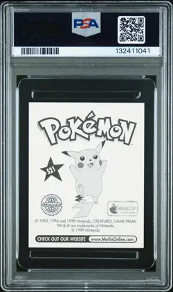 PSA 10 1999 Merlin Pokemon Eevee Prism Sticker #S21 - Image 2