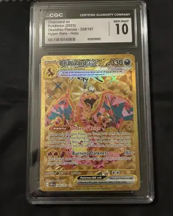 Charizard ex 228/197 SV03: Obsidian Flames Holo CGC 10 POKEMON - Image 1