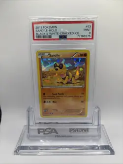 Sandile Cracked Ice Holo 63/114 Pokemon Black & White PSA 9 - Image 1