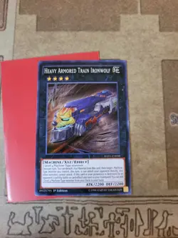 YUGIOH HEAVY ARMORED TRAIN IRONWOLF RATE-EN050 SUPER 1ST ED NM - Image 2