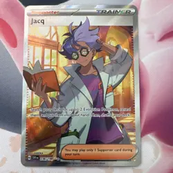 Pokemon Jacq Full Art Holo Ultra Rare Trainer Card 236/198 SV01 English - Image 1