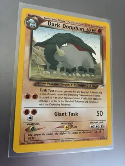 🦖 Dark Donphan Neo Destiny TCG 3/105 Holo Card Pokemon NM- LP++ SWIRL! - Image 3