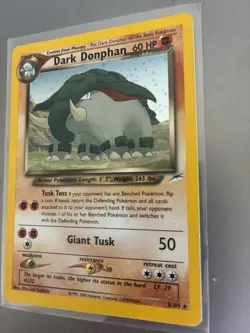 🦖 Dark Donphan Neo Destiny TCG 3/105 Holo Card Pokemon NM- LP++ SWIRL! - Image 4
