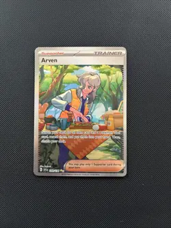 Pokemon TCG Scarlet & Violet Arven 249/198 Ultra Rare Full Art Holo Card - Image 1